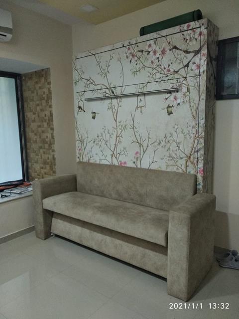 Folding Wall Bed with Folding Sofa